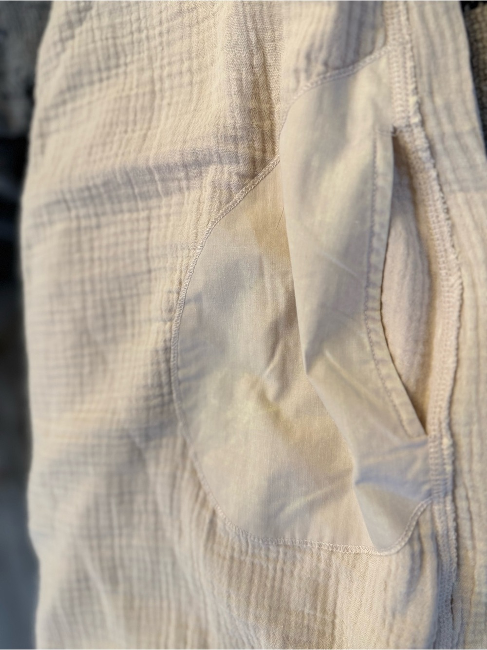 Zenana Set - Beige Gauze Jumpsuit, and Green Brami - S/M/L - Picture 7 of 15